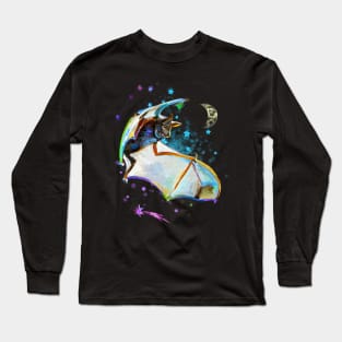 Witchy Halloween Bat by Robert Phelps Long Sleeve T-Shirt